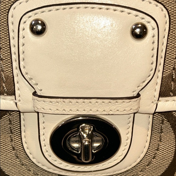 Coach Willis 70th Anniversary Signature Legacy Chalk White Leather Satchel - Picture 7 of 17